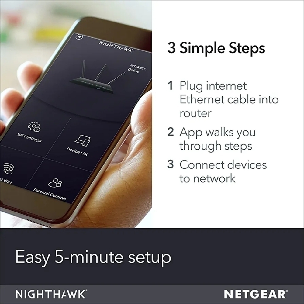 NIGHTHAWK Dual-Band WiFi Router,  1.75Gbps - Picture 10 of 13